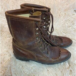Women’s Laredo Leather Lace Up Kiltie Boots 6.5
